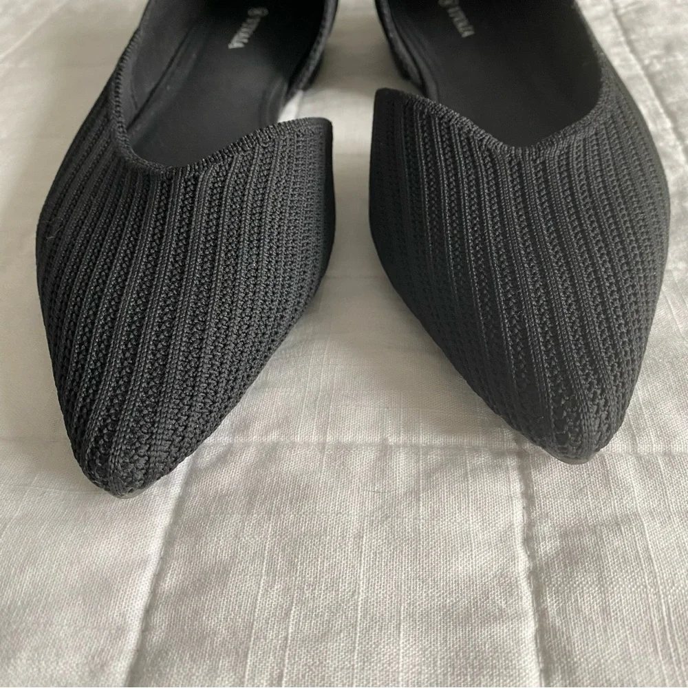 Vivaia Women's Black Melia Half d’Orsay Flats Size 41.5 - Picture 5 of 12
